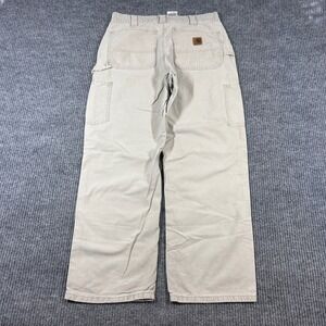 Carhartt Pants Men's 32x30 B151 TAN Canvas Dungaree Fit Carpenter Tan Khaki Work